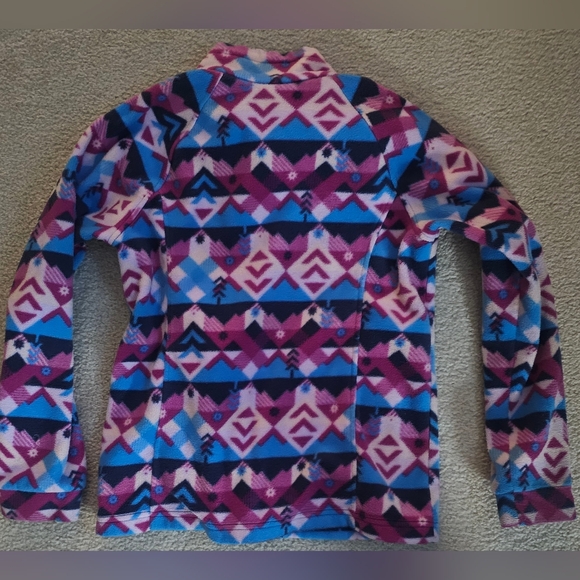 Columbia Big Girls' Benton Springs Printed Fleece Jacket Size 14/16 - Picture 3 of 5